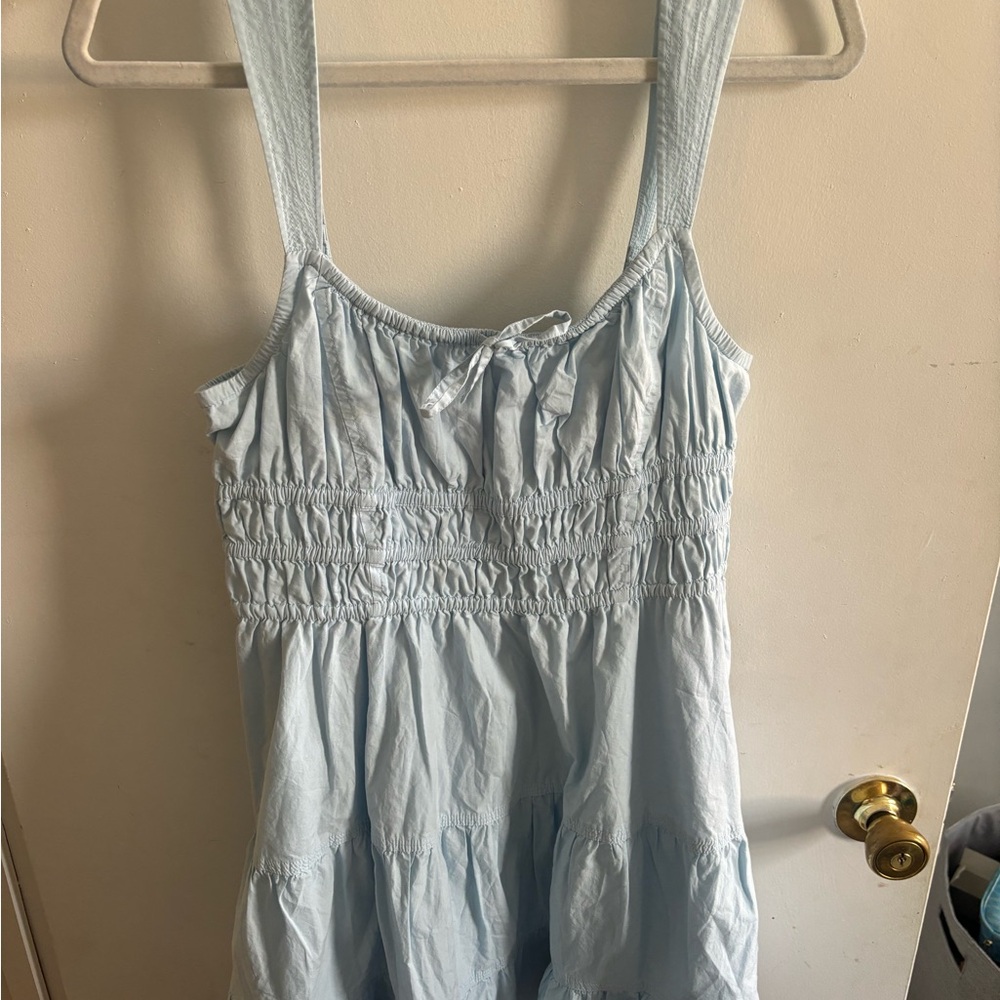 Sunday Best Light Blue Ruched dress
